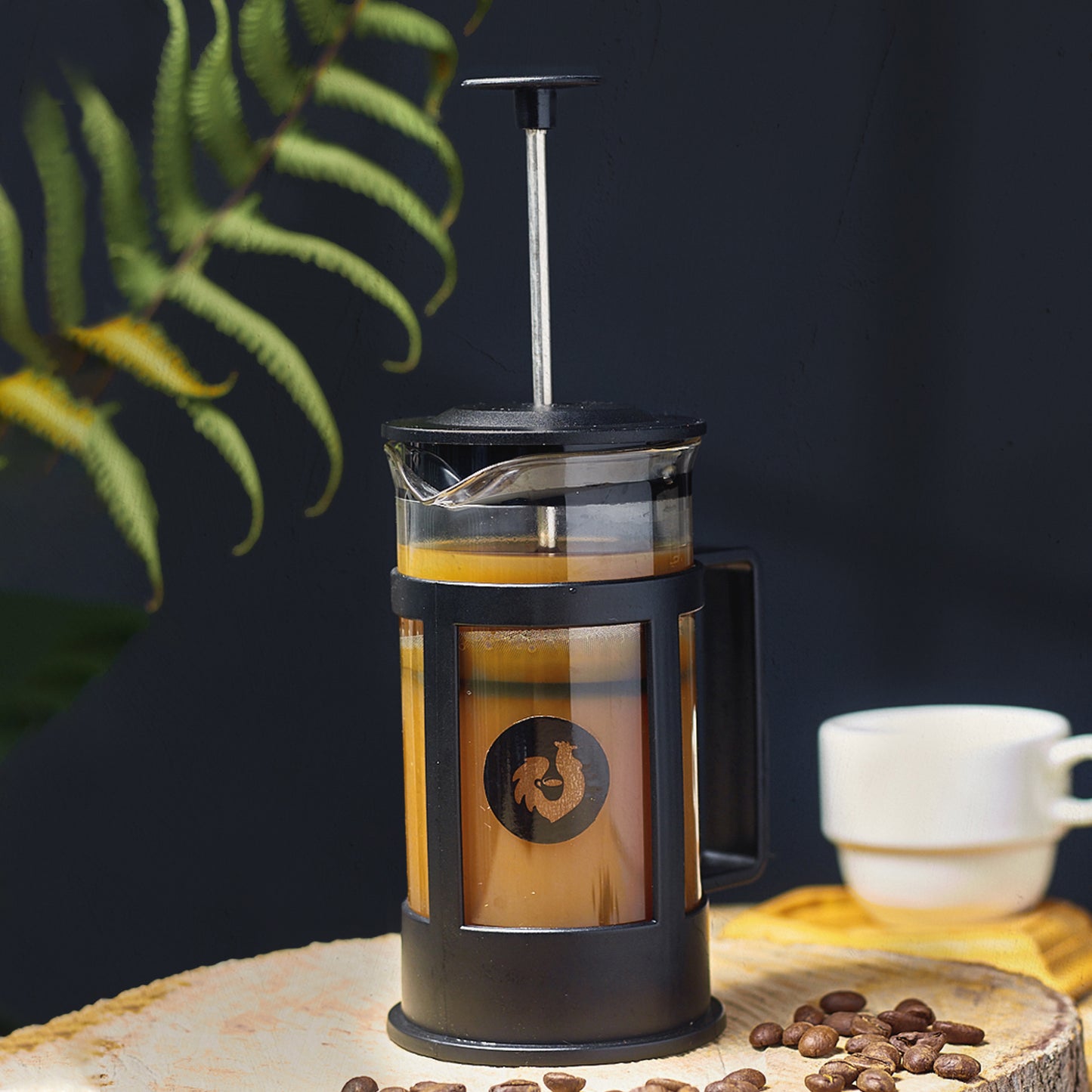Prensa Francesa y café Koffio
